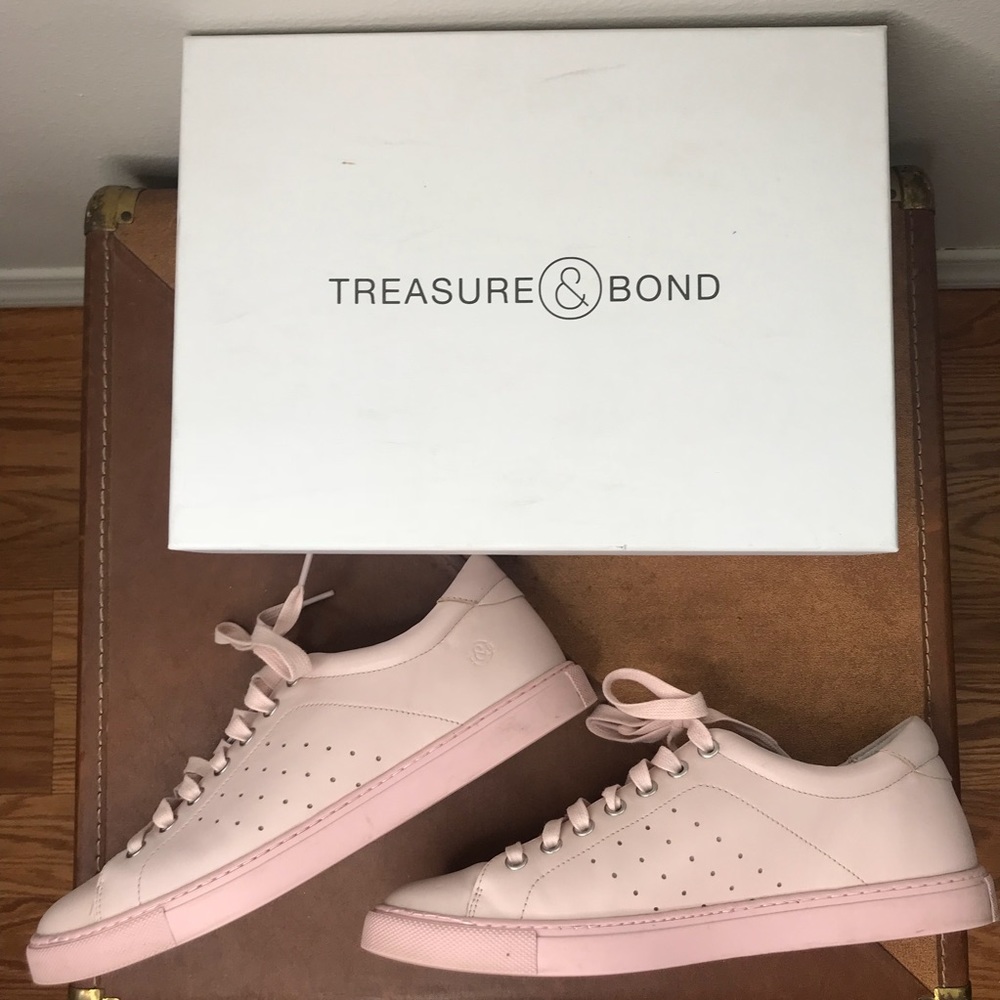 Treasure & Bond Pink Leather Sneaker